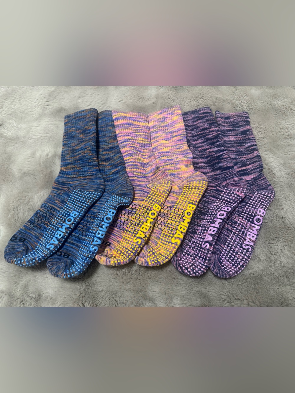 BOMBAS Gripper Socks Athletic yoga Pilates socks Size M
